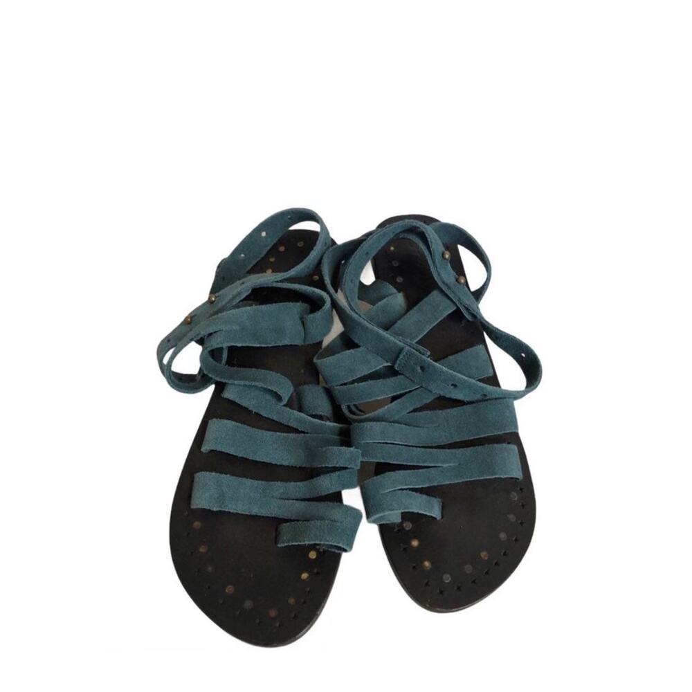 Free People Sunever Teal Suede‎ Gladiator Sandals